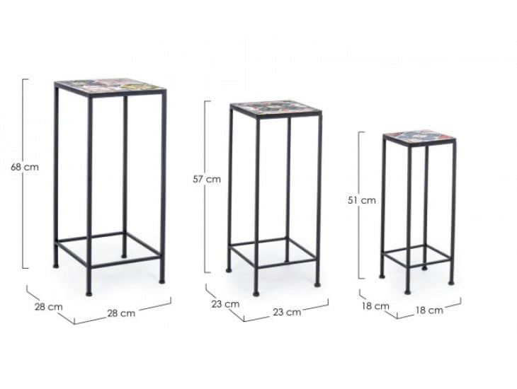 Set 3 vrtnih mizic PALOMA QU Set 3 vrtnih mizic PALOMA QU - slika 1