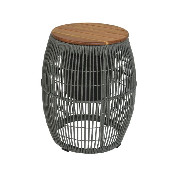 LESENA MIZA DECORIS SEVILLE DECO FI 40X49 CM, SIVA Seville Deco miza s črnim