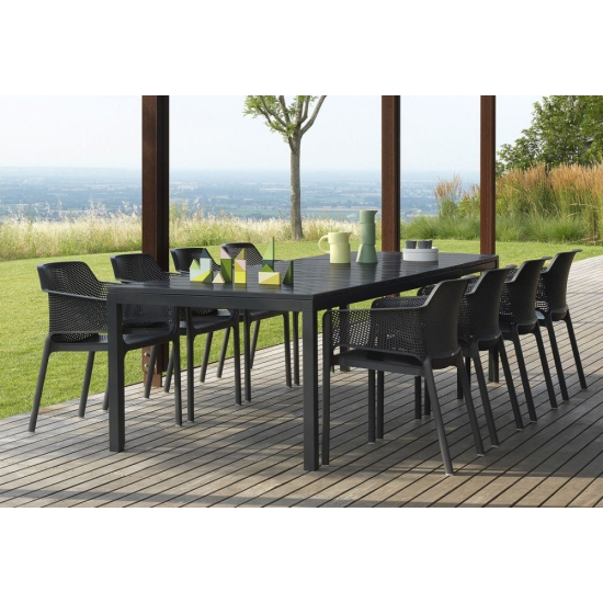 Vrtne garniture - raztegljiva miza RIO 210 + stol NET