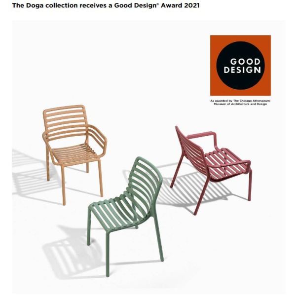 vrtni-stol-doga-antracite-nardi-307142-2 vrhunskega proizvajalca vrtnega pohištva NARDI. Popestrljiv kos pohištva iz plastike ojačane s steklenimi vlakni