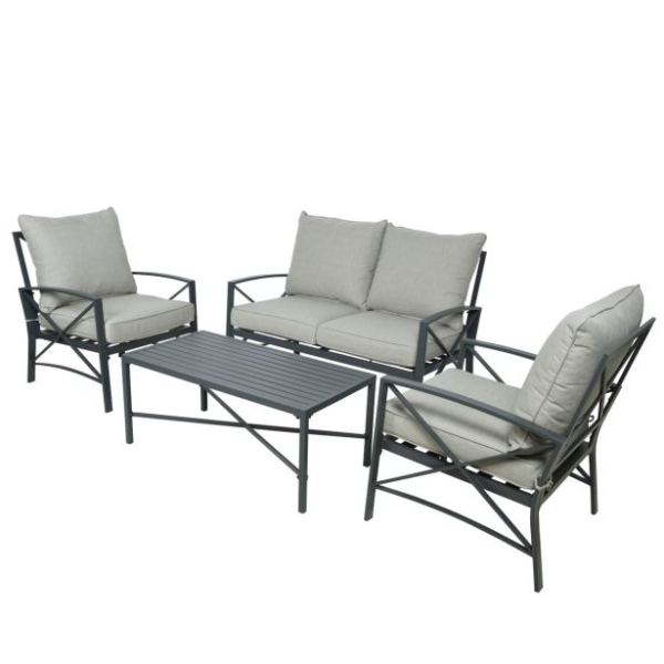 KOVINSKA VRTNA GARNITURA DECORIS CHARLOTTE 4 DELNA Vrtna garnitura Charlotte 4 delna