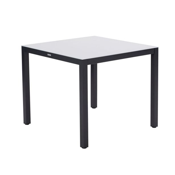 JEDILNA MIZA LYRA FIX 4P ALU STEKLO 90X90 TEMNO SIVA JEDILNA MIZA LYRA FIX 4P ALU STEKLO 90X90 TEMNO SIVA