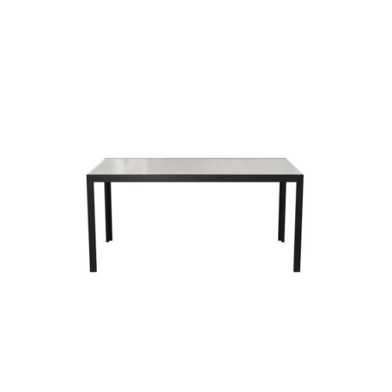 JEDILNA MIZA LYRA II FIX ALU STEKLO 160X90 ANTRACITMere:160X90x75 cm.