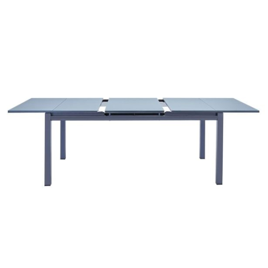 JEDILNA MIZA ODYSSEA II EASY ALU STEKLO 180/240X100 ANTRNastavljive noge kompenzirajo nepravilnost terena.Mere: 180-240X100X76 cm