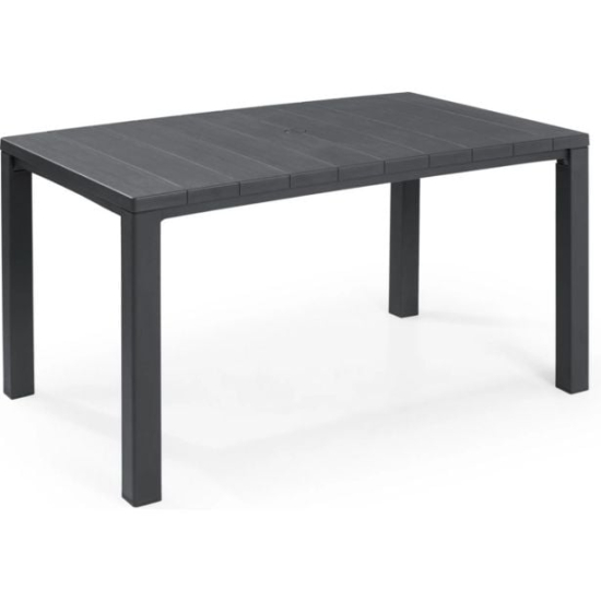 Ravne linije in videz - struktura lesa je glavna prednost funkcionalne jedilne mize Julie. Zelo enostavna za sestavljanje in še bolj za čiščenje. Odporna