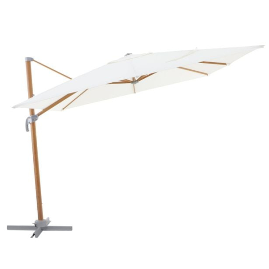 STRANSKI DEŽNIK AGORA STRUKTURA UČINEK TIK 290X290 BEL